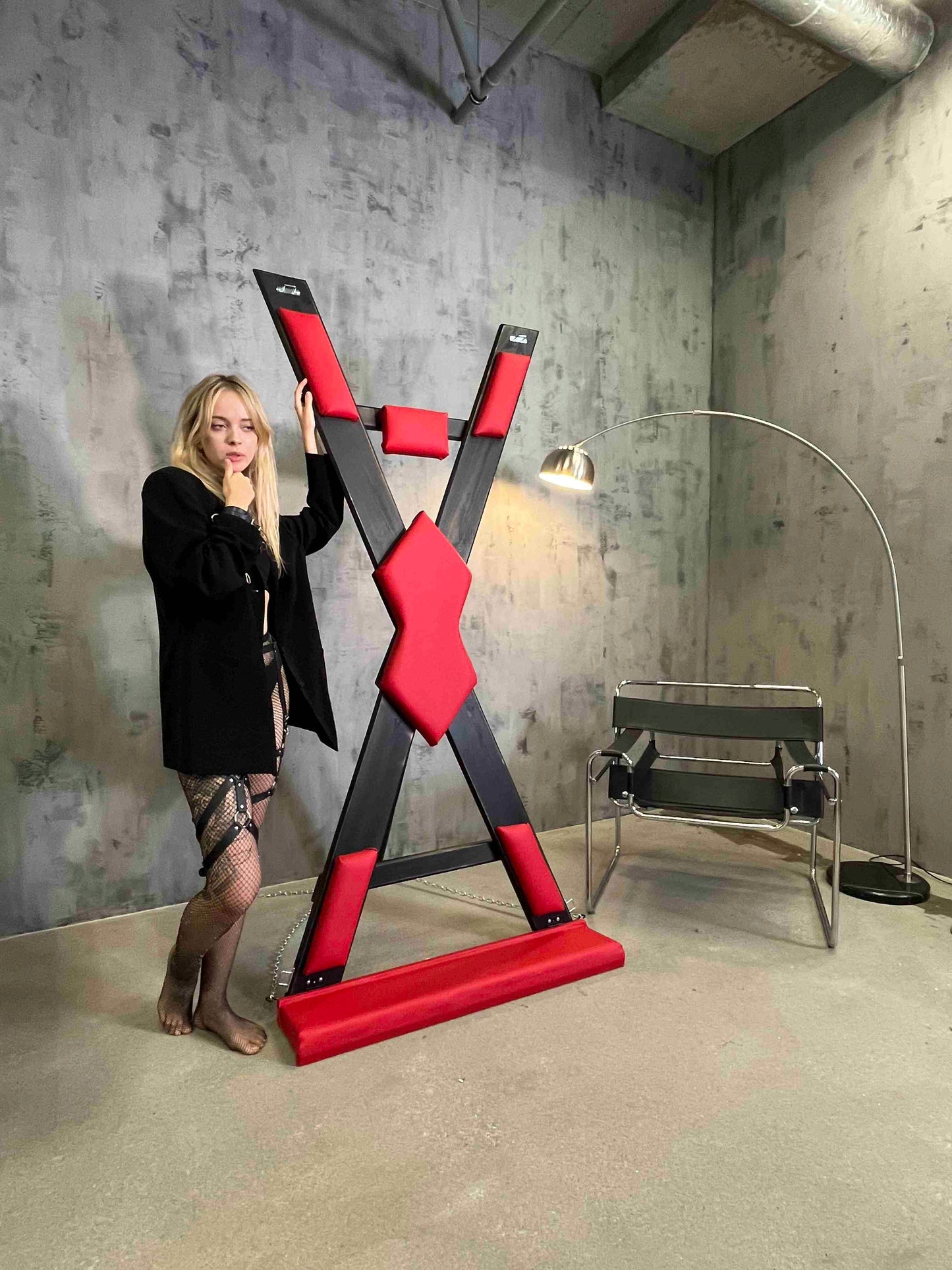 St. Andrews White Cross without footrest. BDSM dungeon or secret room furniture