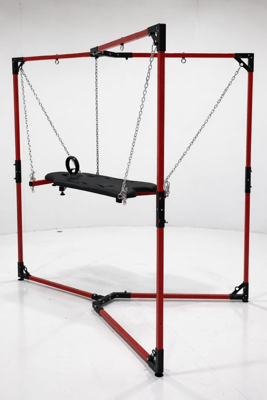 Foldable Steel BDSM Swing Frame – Adjustable Bondage Sex Swing with Multiple Attachment Points - BDSMWoody