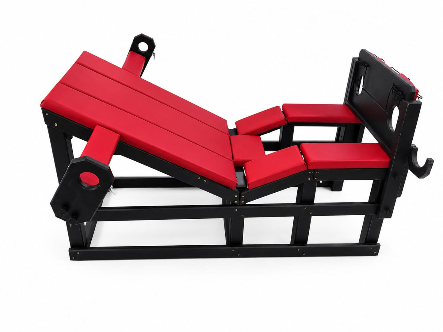 Adjustable bondage chair with wrist and ankle restraints
