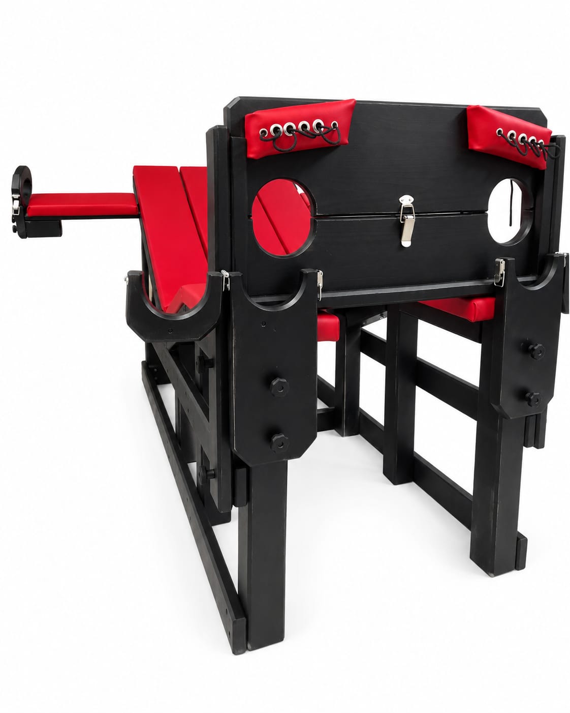 BDSM furniture restraint chair with nylon straps
