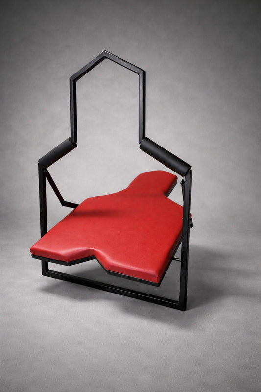 Heavy - Duty Steel Swing Frame – Foldable Metal Construction with Eco - Leather Cushion (Supports up to 300 kg / 660 lbs) - BDSMWoody