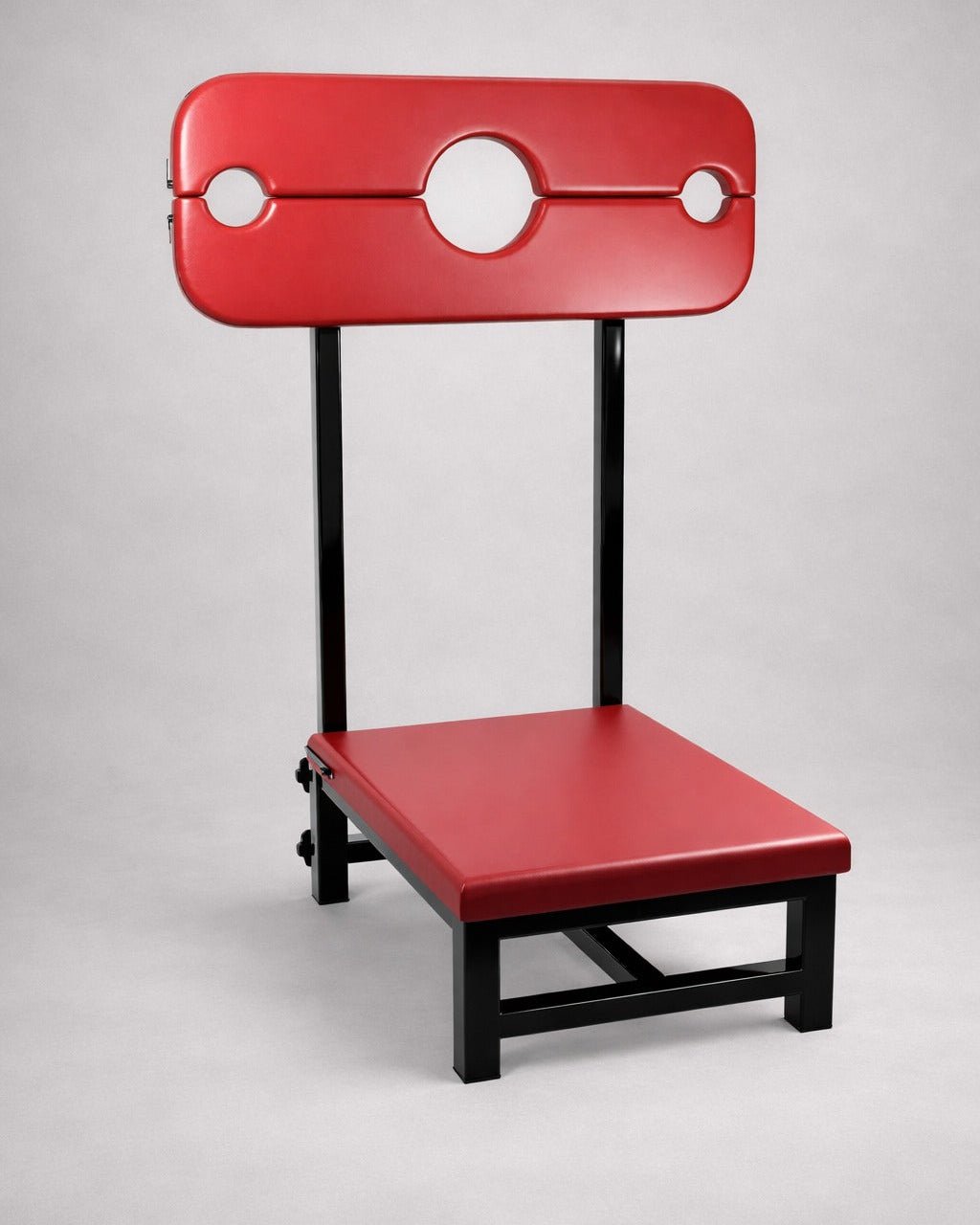Steel BDSM Kneeling Bench & Pillory – Adjustable Bondage Chair with Cushioned Support - BDSMWoody