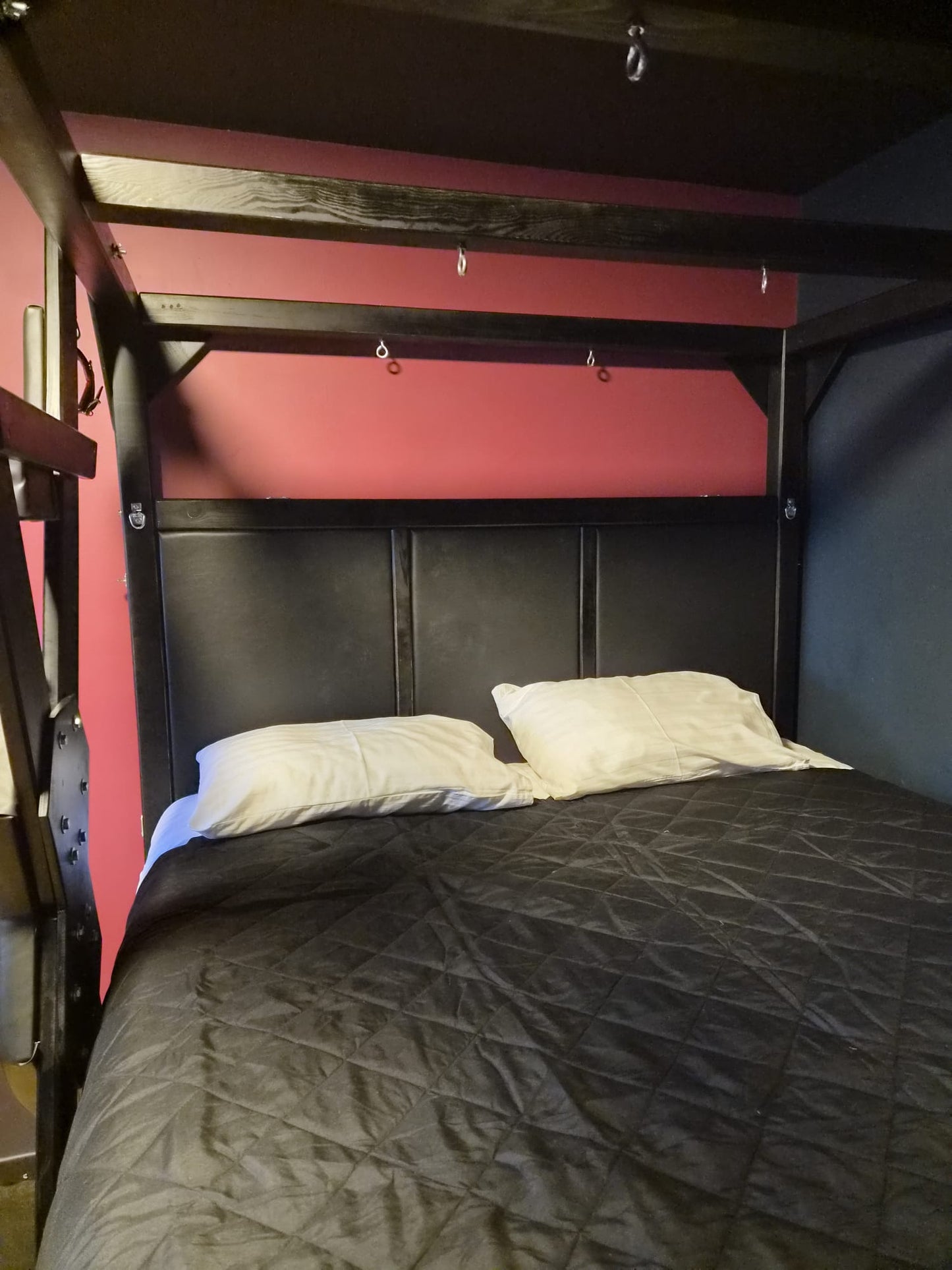 Luxury BDSM Cage Bed – Solid Pine, St. Andrew’s Cross - BDSMWoody
