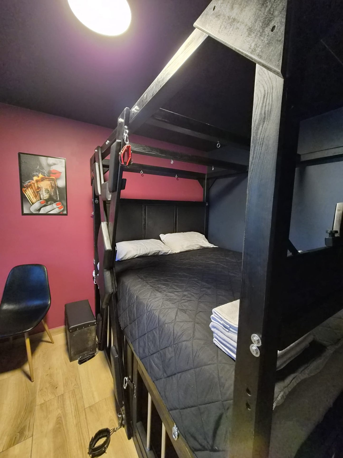 Luxury BDSM Cage Bed – Solid Pine, St. Andrew’s Cross - BDSMWoody