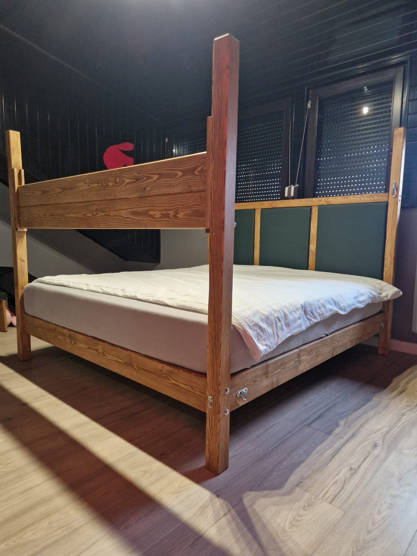 BDSM Canopy Bed with Hidden Restraint System - BDSMWoody