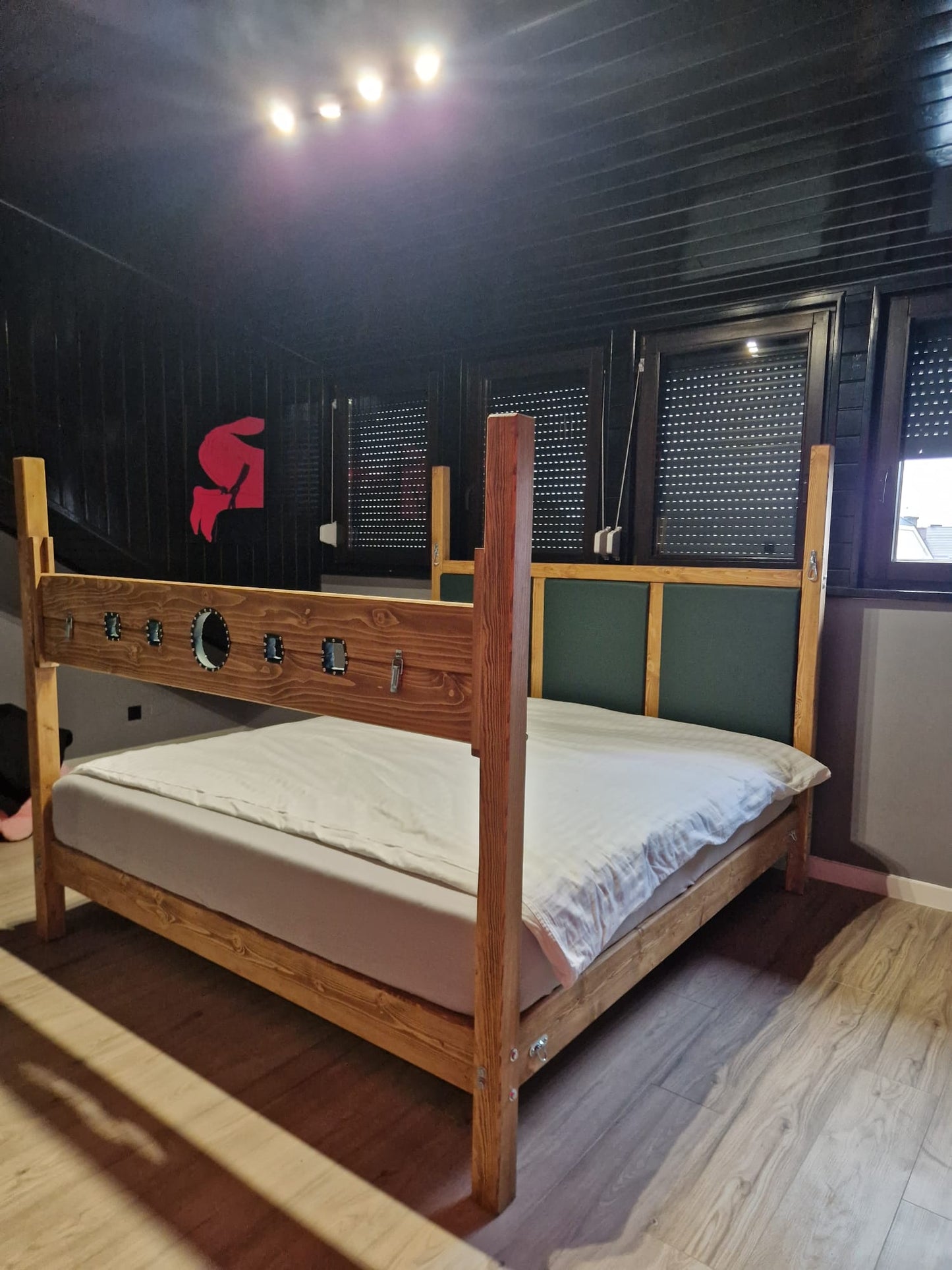 BDSM Canopy Bed with Hidden Restraint System - BDSMWoody