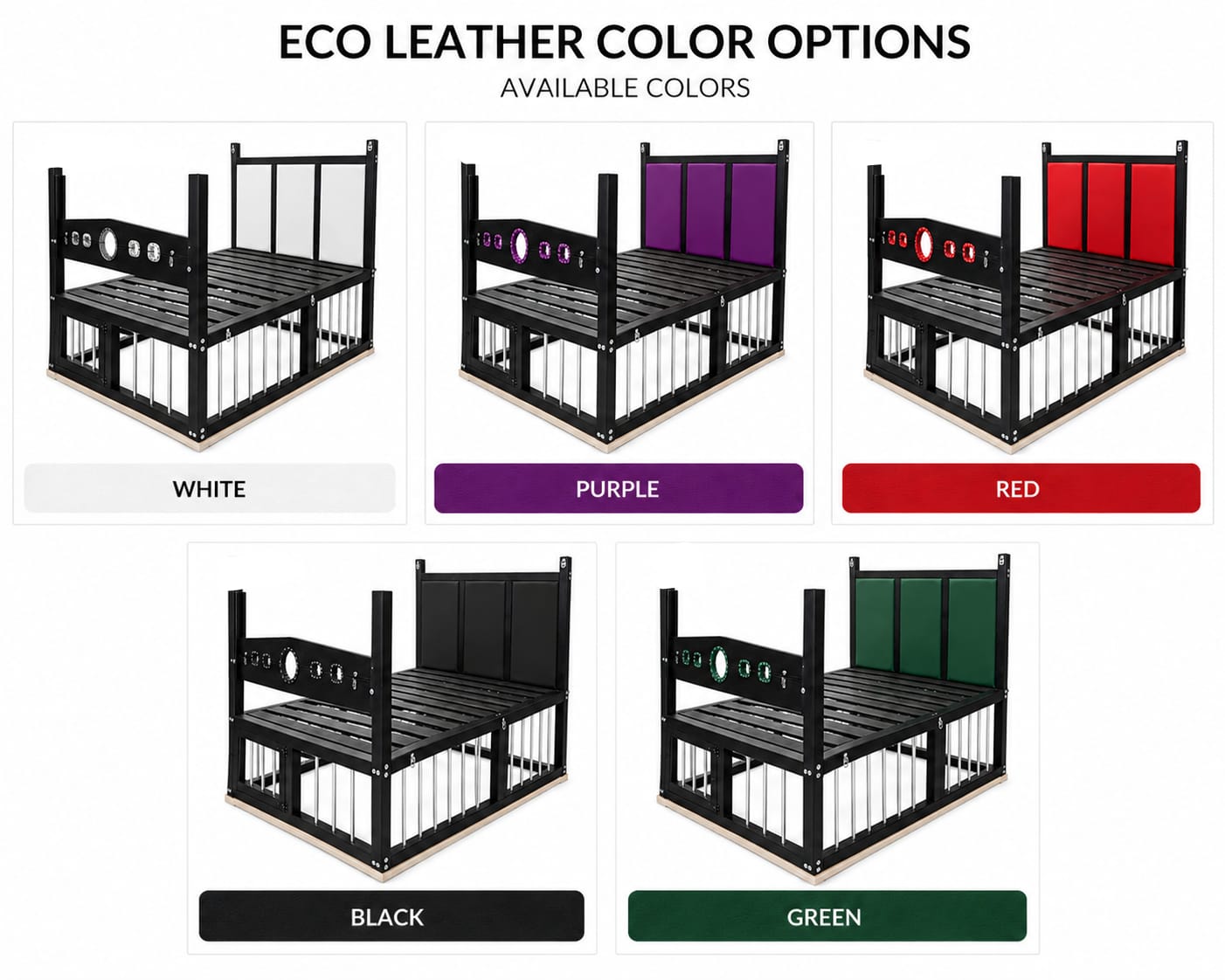BDSM-Inspired Wooden Bed with Restraint Options and Cage - BDSMWoody