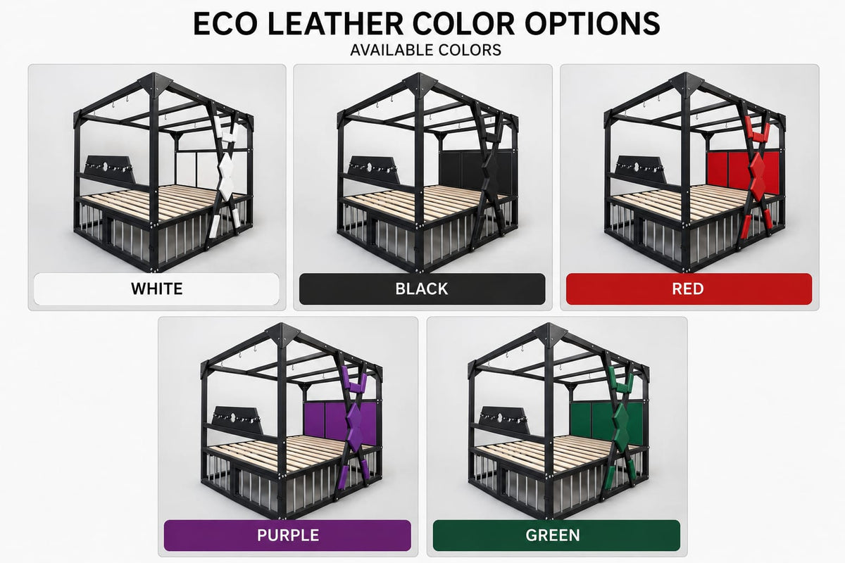 Luxury BDSM Cage Bed – Solid Pine, St. Andrew’s Cross - BDSMWoody