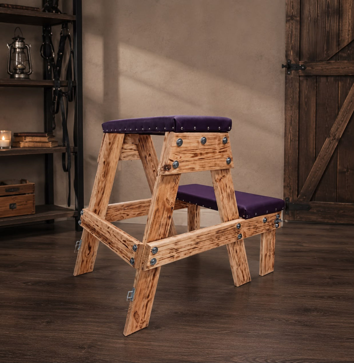 Handcrafted Wooden BDSM Bench – Soft Padded Spanking Furniture - BDSMWoody