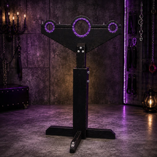 Shackled Delight: Wooden Post for BDSM Fixation and Play (Copy) - BDSMWoody