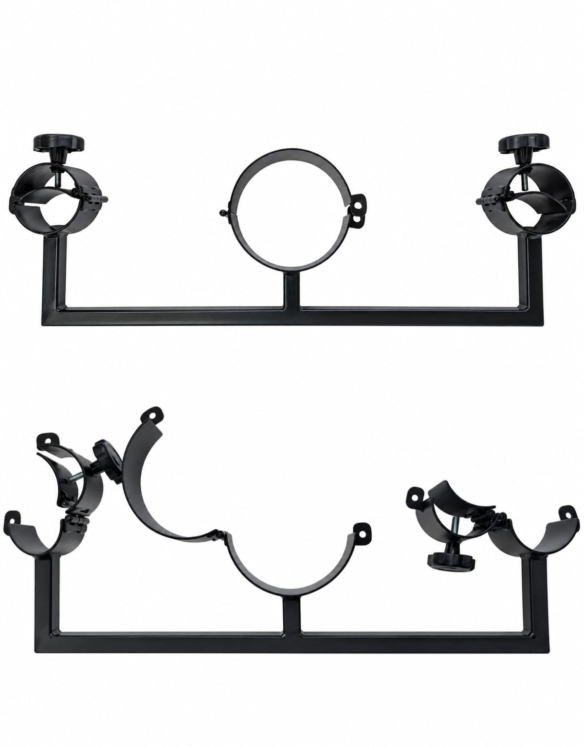 BDSM furniture bed with steel bondage attachment points