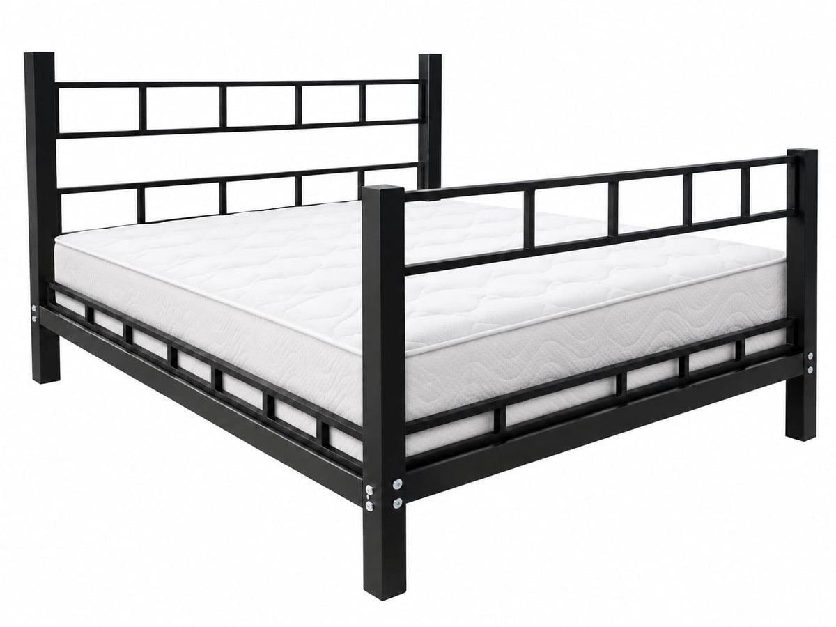Bondage bed with four removable restraint attachment points