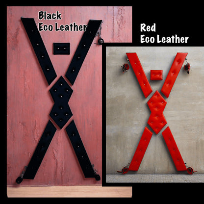 Luxurious Handcrafted Soft Leather Cross for BDSM Play - Dungeon Furniture