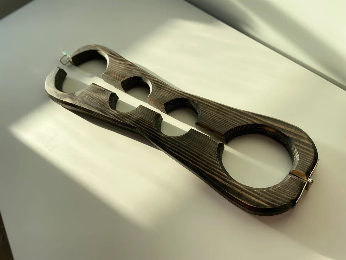 Natural Wood Bondage Shackles Handmade BDSM Accessories for Spanking Fun - BDSMWoody