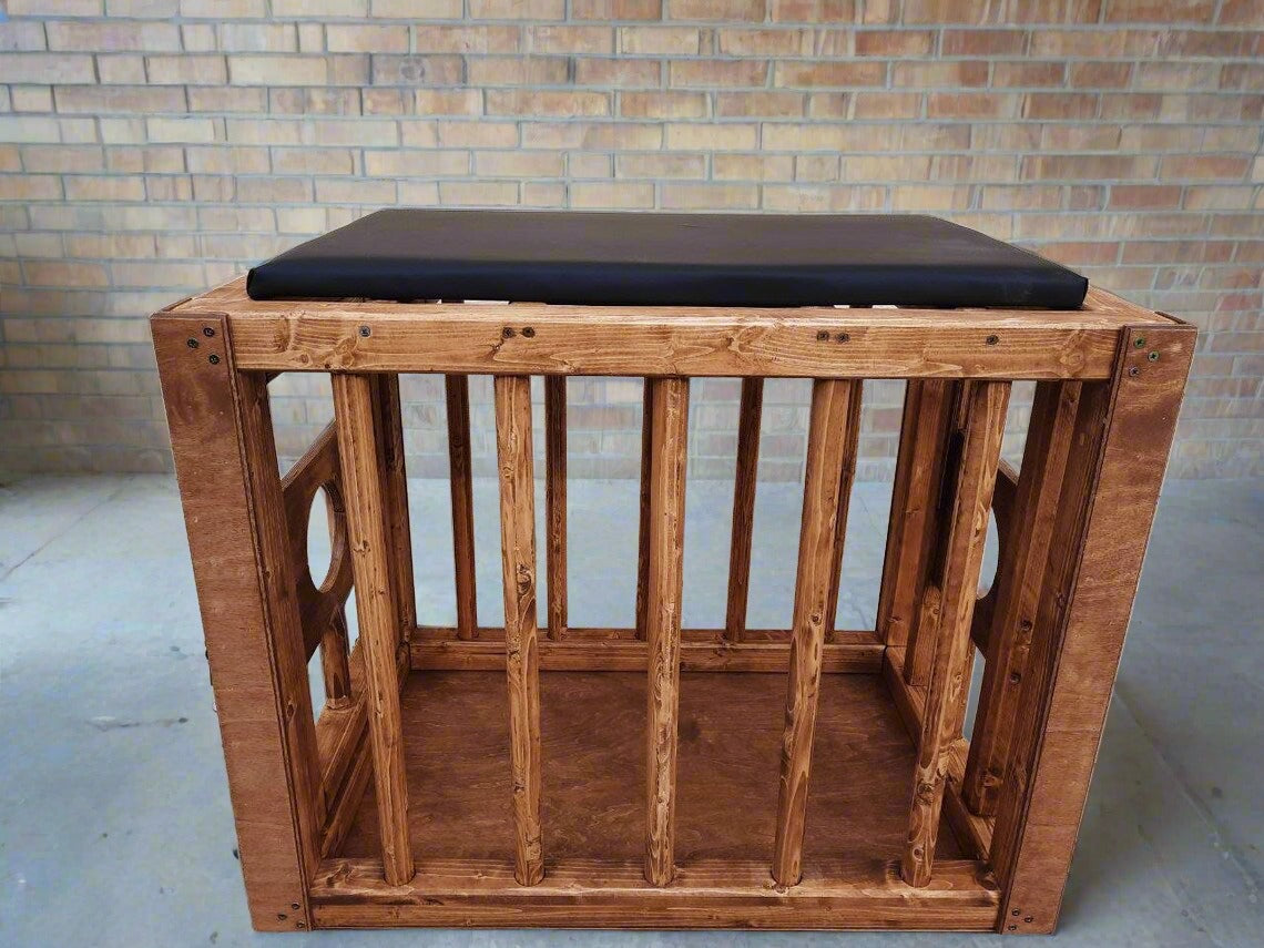 Handcrafted BDSM Restraint Cage for Kinky Play, large selection of sizes and colors, dungeon furniture